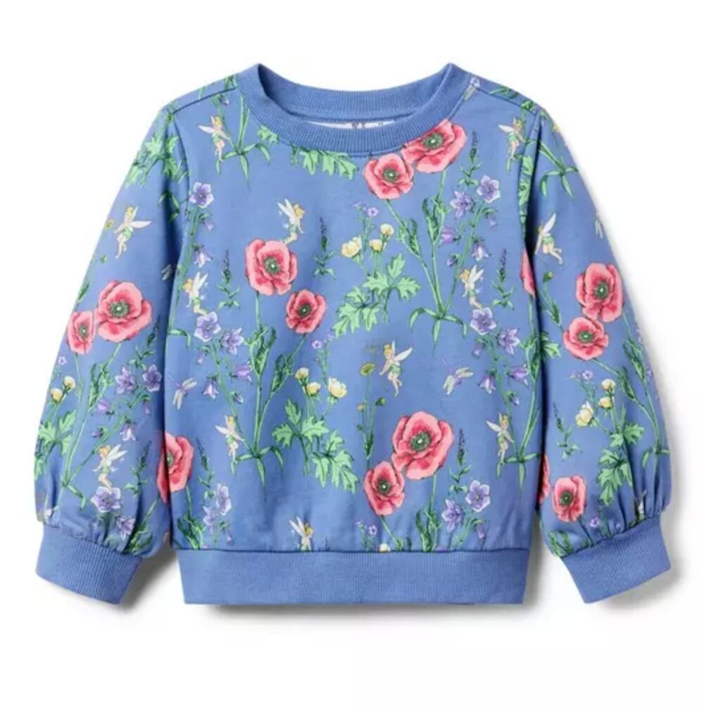 Disney Tinker Bell Floral Sweatshirt Size Small New without Tags